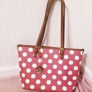 👜Red & White Polka Dot Tote 👜